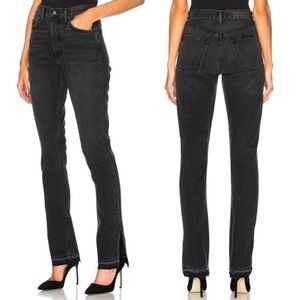 GRLFRND Natalia High-Rise Skinny Split Jean in Hot Stuff
